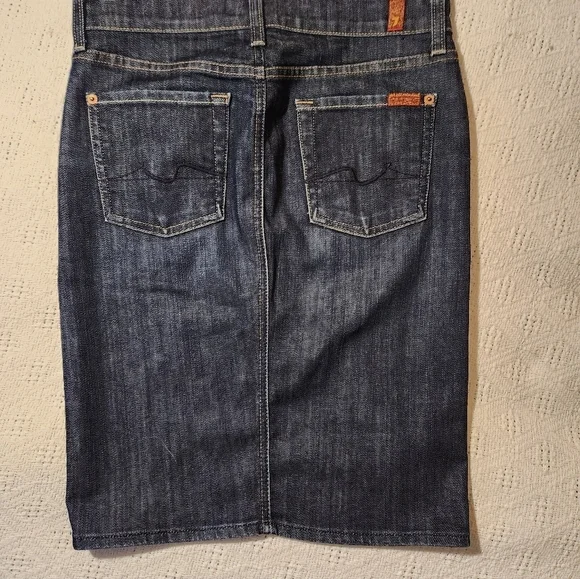 7 For All Mankind Pencil Jean Skirt Size 25 - Picture 6 of 9